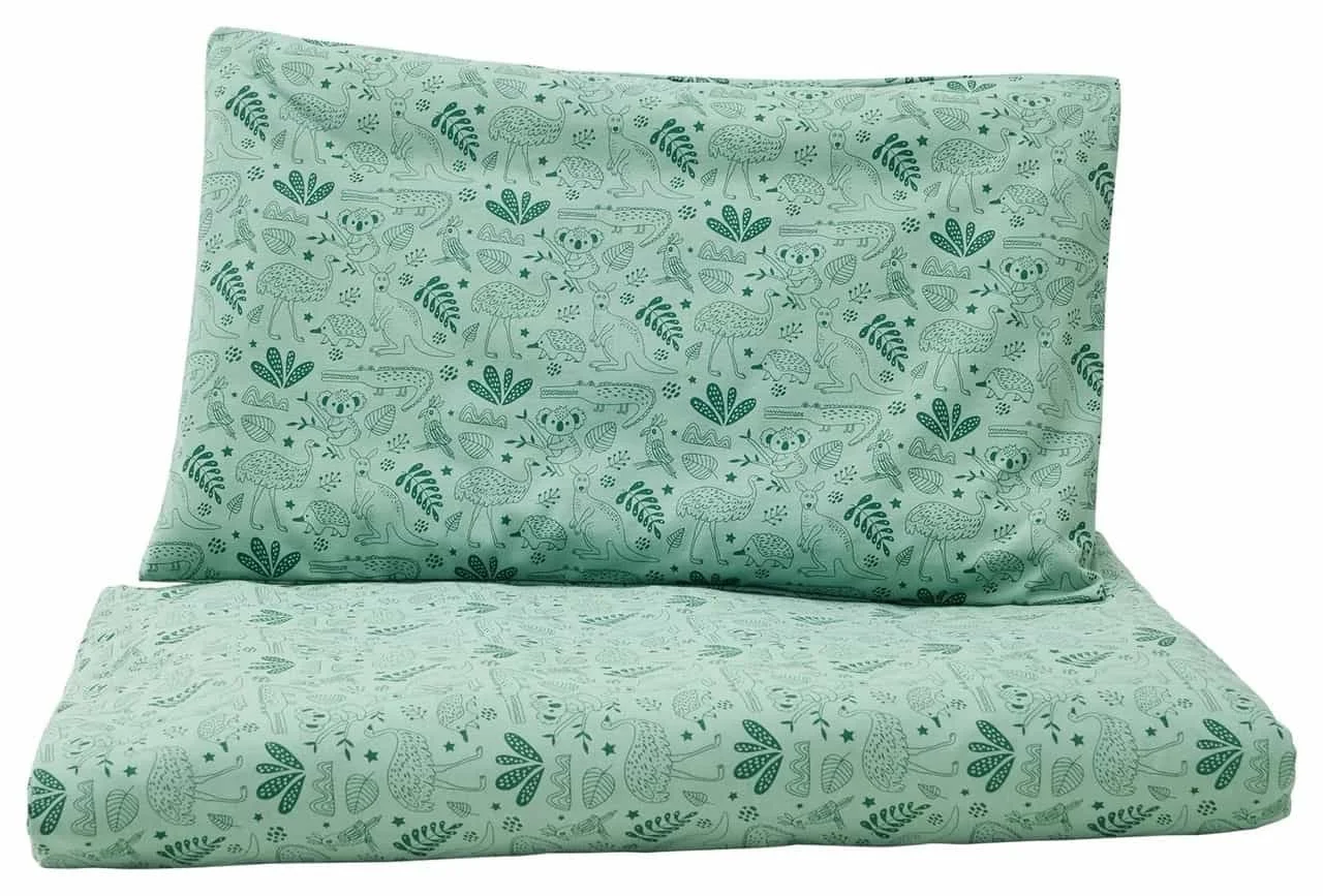 jersey bettwaesche-set kinder krokodil koala bio 