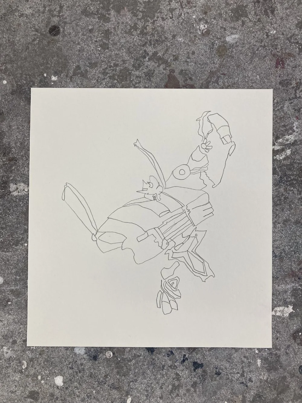 Robocop (Detail) 02 - Sketchbook Paper, Koh-I-Noor Progresso Pencil, Tombow Brush Pen 04-27.12.2025