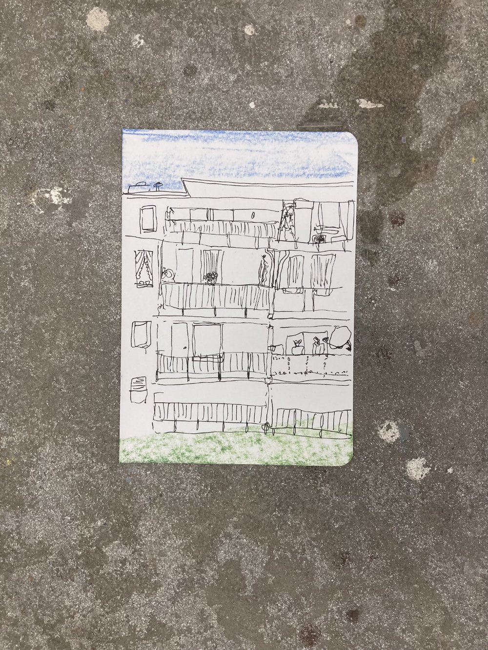 Studio Residency (View) 03 - Sketchbook Paper, Koh-I-Noor Progresso Pencil, Tombow Brush Pen 04-27.12.2025