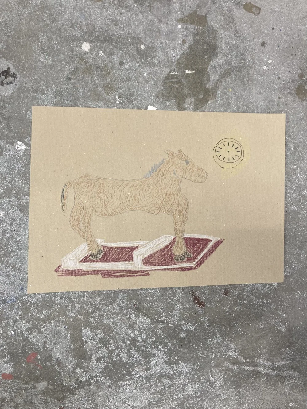 Fuck Refrigeration (Tribute to Ida Lawrence) - Art Supply Wrapping paper, Koh-I-Noor Progresso Pencil,  Tombow Brush Pen 04-27.12.2025