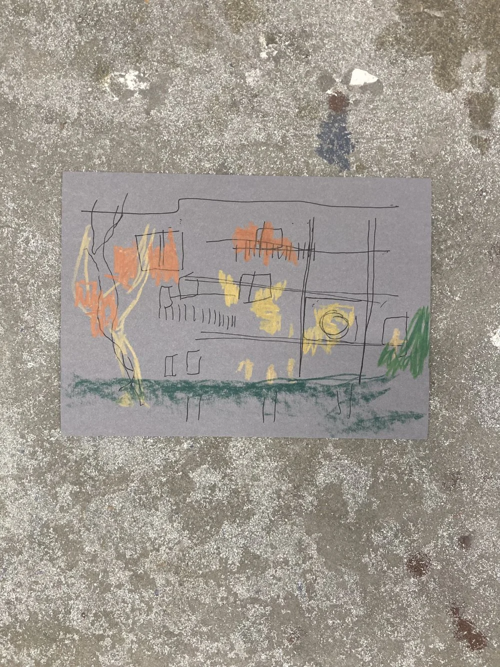 Studio Residency (View) 06 - Grey Mounting Card, Koh-I-Noor Progresso Pencil, Tombow Brush Pen 04-27.12.2025