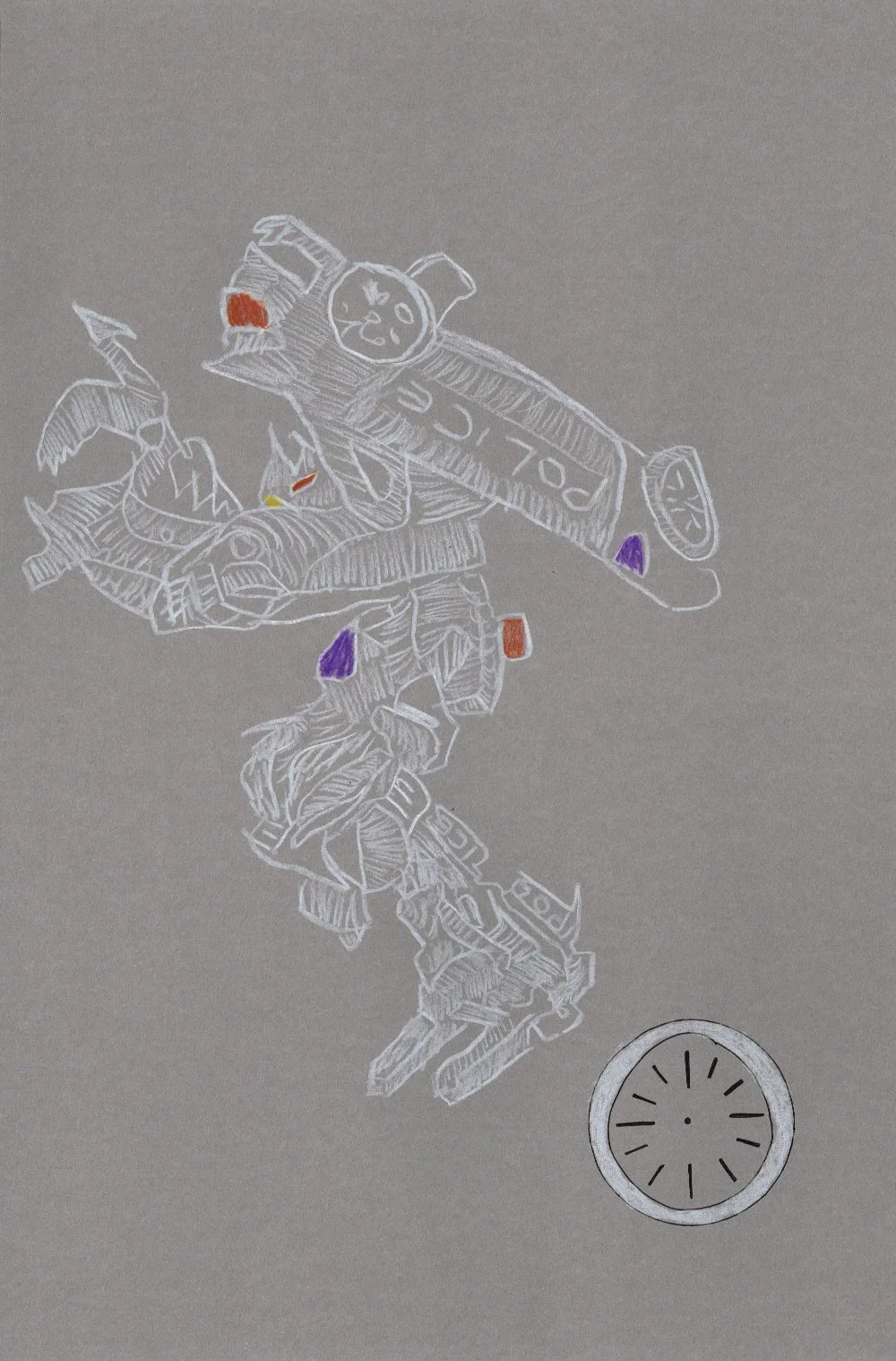 One Demo A Thousand Cops - Grey Mounting Card, Koh-I-Noor Progresso Pencil,  Tombow Brush Pen 04-27.12.2025