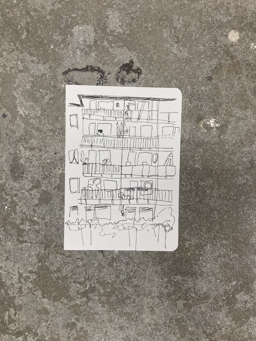 Studio Residency (View) 01 - Sketchbook Paper, Koh-I-Noor Progresso Pencil,  Tombow Brush Pen 04-27.12.2025