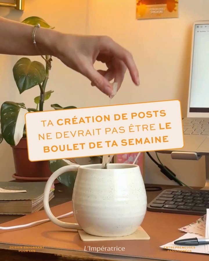 Madame. Cr&eacute;er du contenu pour instagram, &ccedil;a fait partie de ton travail (malheureusement). Mais tu es pas oblig&eacute;e de SUBIR ce moment et tu peux m&ecirc;me l&rsquo;appr&eacute;cier ! 

Parfois, gagner du temps &ccedil;a veut dire a