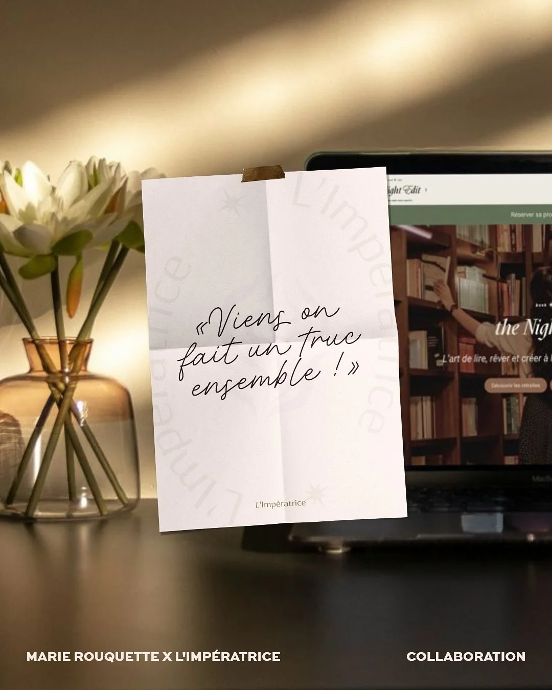 &Ecirc;tre amie avec @marie_rouquette_web ; c&rsquo;est recevoir un appel un mercredi &agrave; 16h30 qui dit &ldquo;VIENT ON FAIT UN TRUC ENSEMBLE ?&rdquo;, et r&eacute;pondre &ldquo;MAIS GRAVE GO !&rdquo; direct.

Surtout quand le truc en question, 