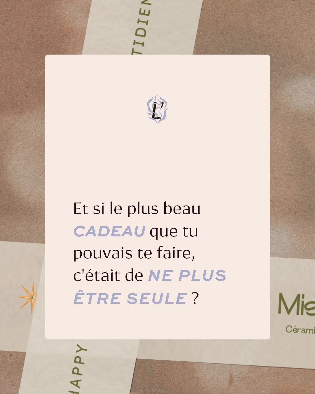 Margaux passion offrir aux autres ce qu'elle aurait voulu avoir 😂 

Sans rire though, on n'imagine pas tout ce qu'on peut gagner juste en partageant et parlant avec quelqu'un d'autre :

&rarr; une oreille attentive et bienveillante

&rarr; des conse
