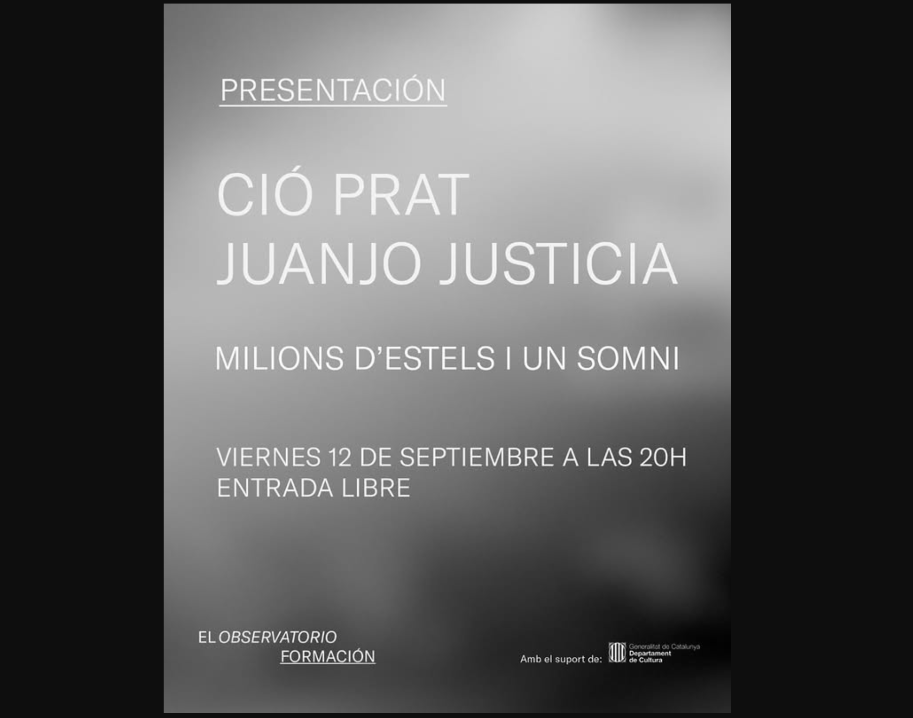 Presentación “Milions d’estels i un somni”, de Cio Prat