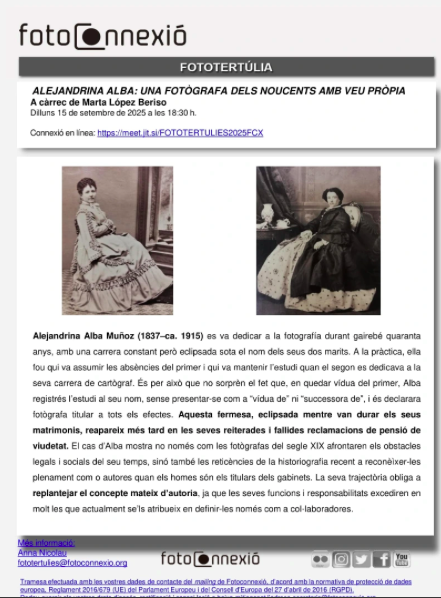 Fototertulia sobre Alejandrina Alba
