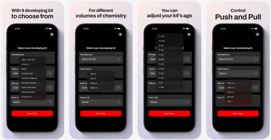 Nueva app para revelado a color C-41 disponible