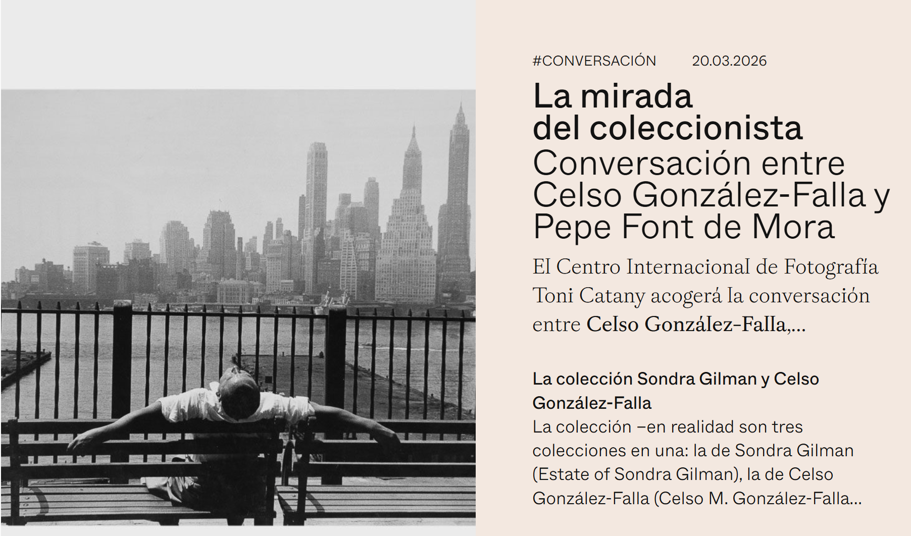 La mirada del coleccionista. Conversación entre Celso González-Falla y Pepe Font de Mora