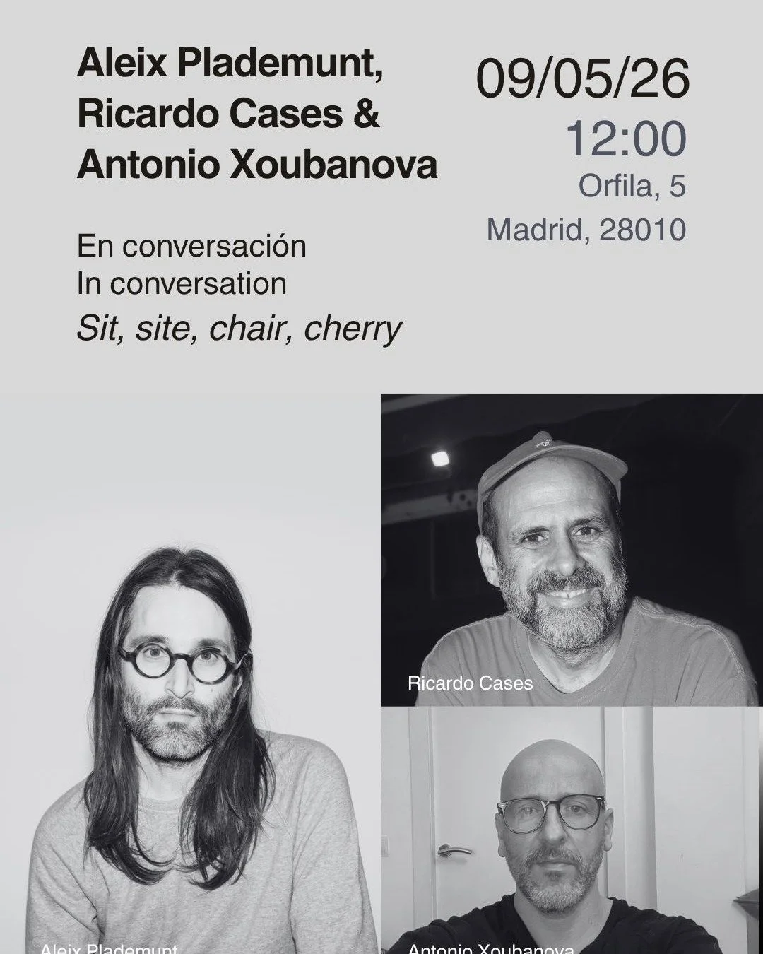 Conversación entre Aleix Plademunt, Ricardo Cases y Antonio Xoubanova