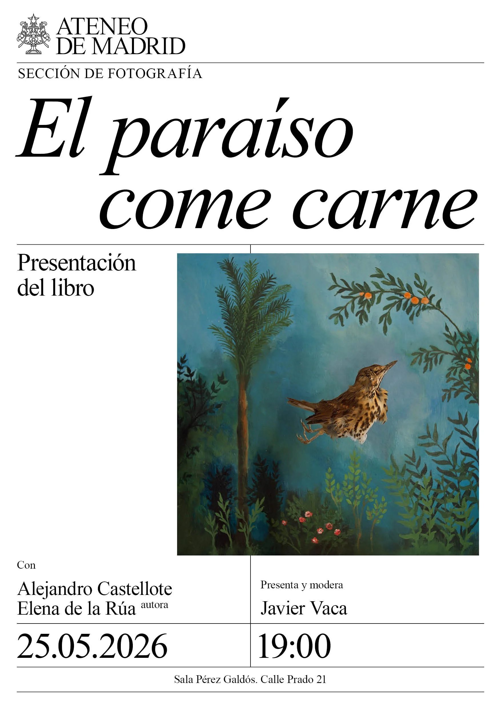 Presentación libro “El Paraíso Come Carne”
