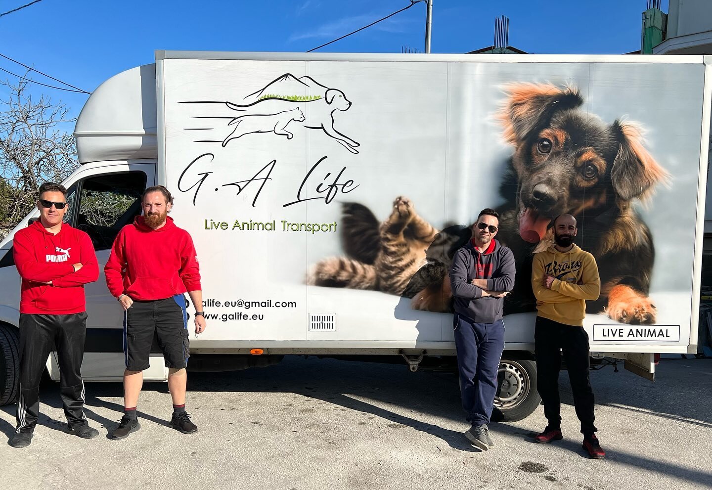 Did you know that G.A Life has 2 driver teams? Team 1 George and Kostas (right) and team 2 of Giannis and Konstantinos (left). Which team did your pet come home with? Team 1 or Team 2? 🙋🏻&zwj;♂️🙋🏻&zwj;♂️🐕🐈