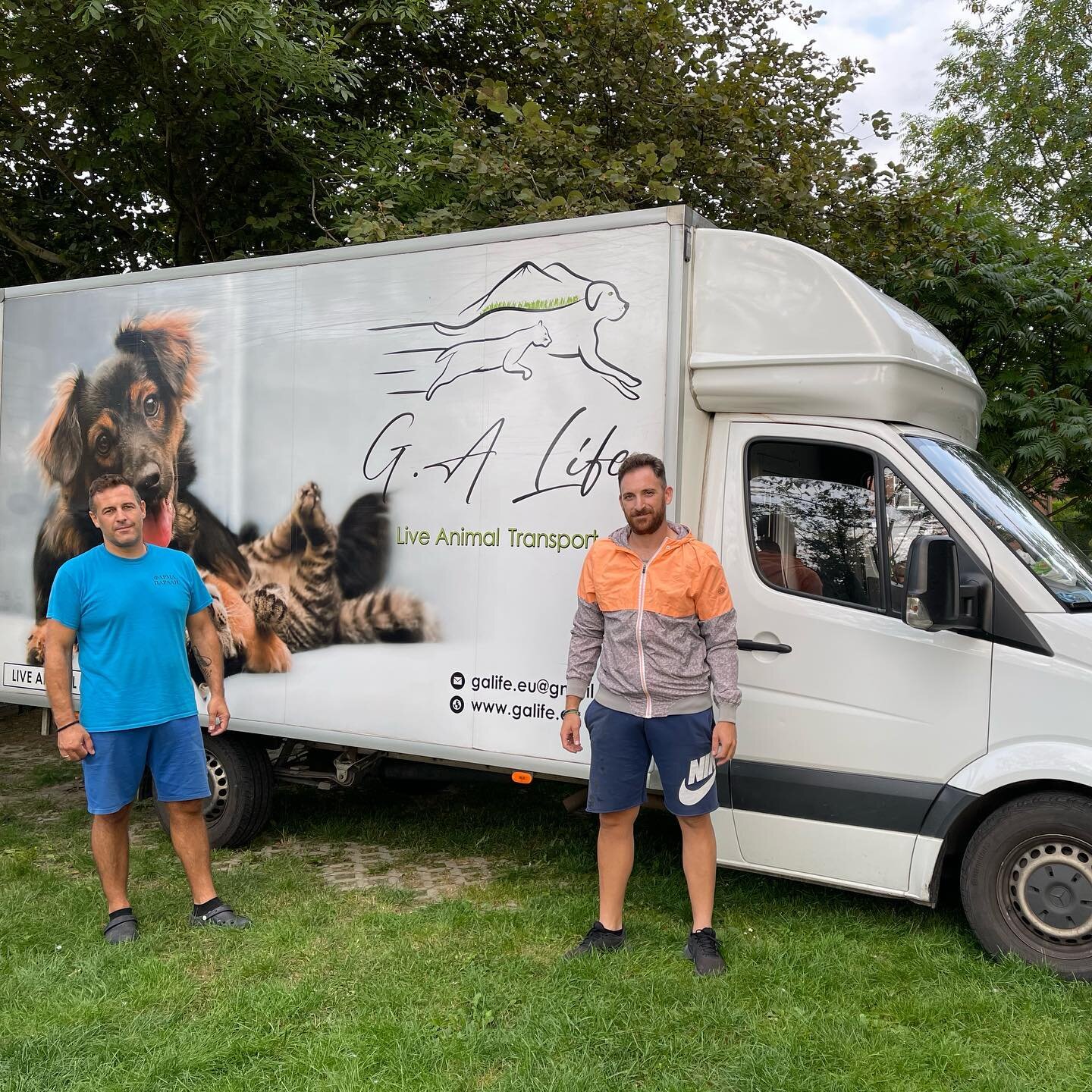 Thank you for this amazing transport with amazing cats &amp; dogs and great customers! We love our job and we love being part of awesome work. Have a great weekend! See you next weekend! Your G.A. Life Drivers Konstantinos and Ioannis 🙋🏻&zwj;♂️🙋🏻