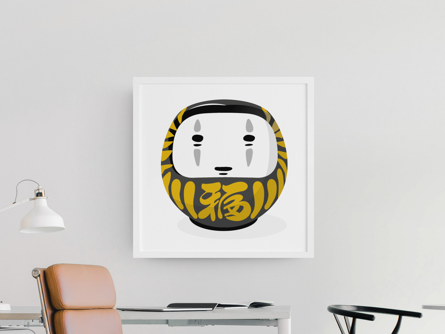 その他 Daruma Artwork Daruma Bodhidharma Edo Wood Block Print | Strength and
