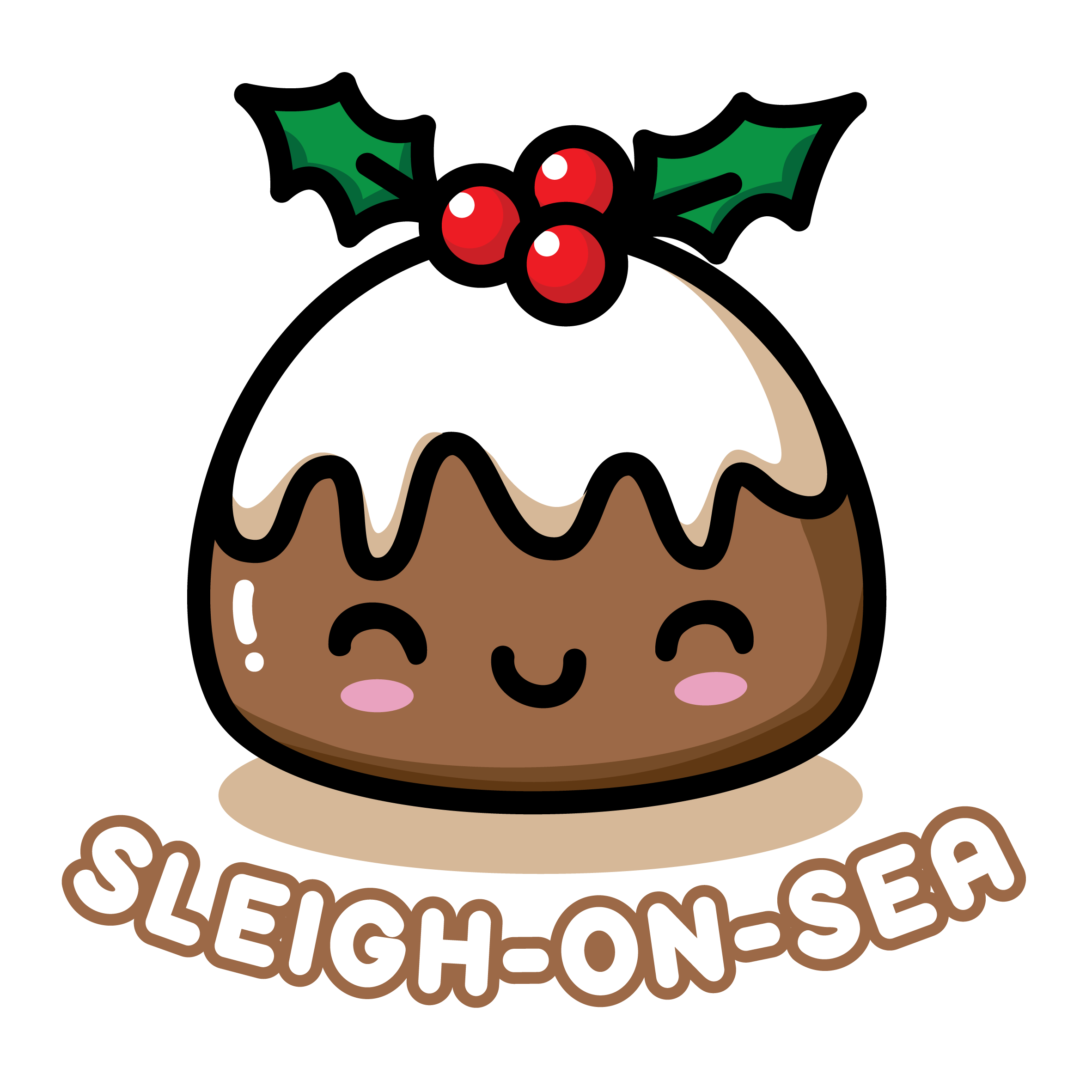 Sleigh-on-sea Christmas PuddingSweatshirt – Mauritian Streetwear clothing designed in Leigh-on-Sea by DodoZero