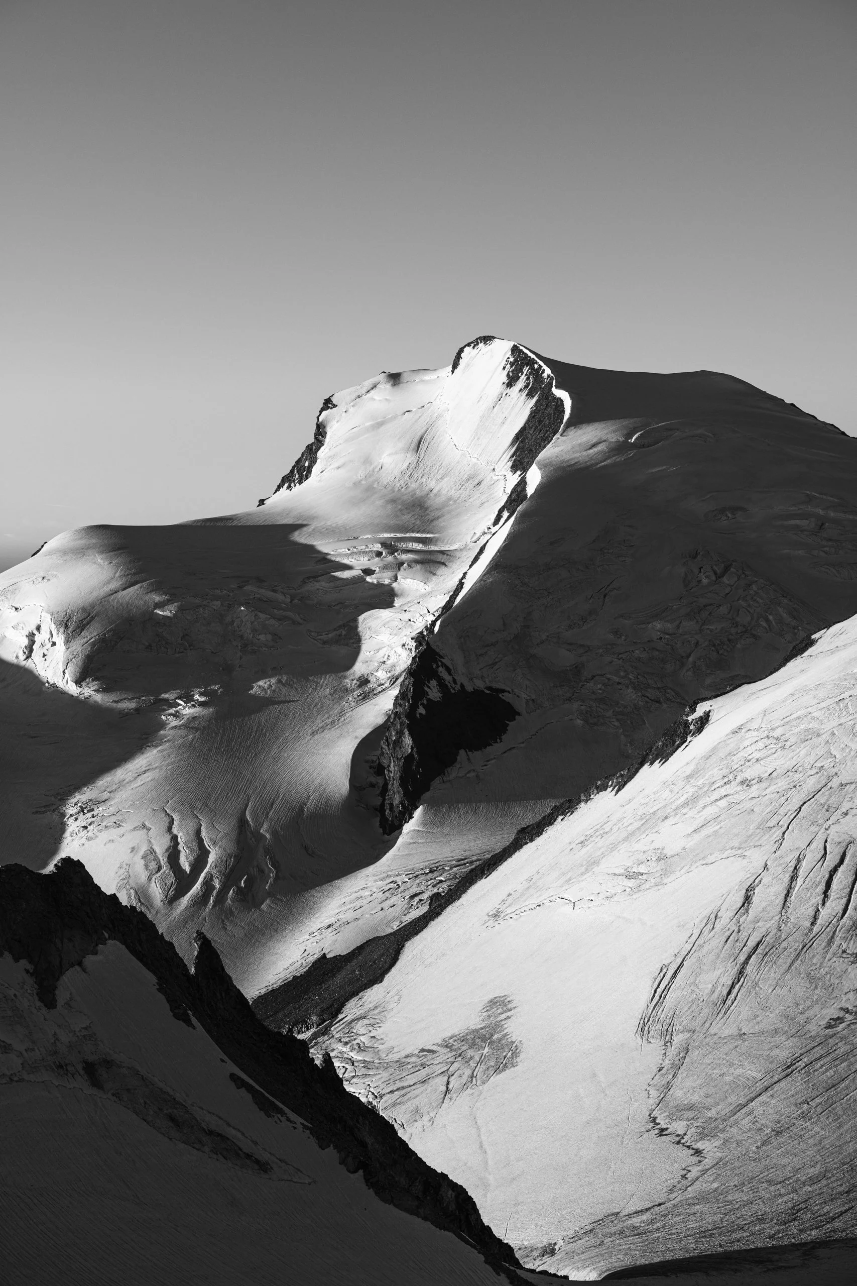 Strahlhorn and Glacier B&W