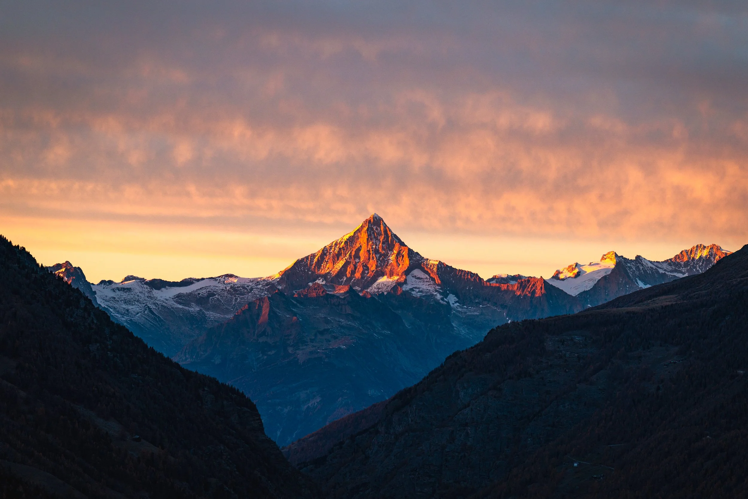 Late November Fire on the Bietschhorn