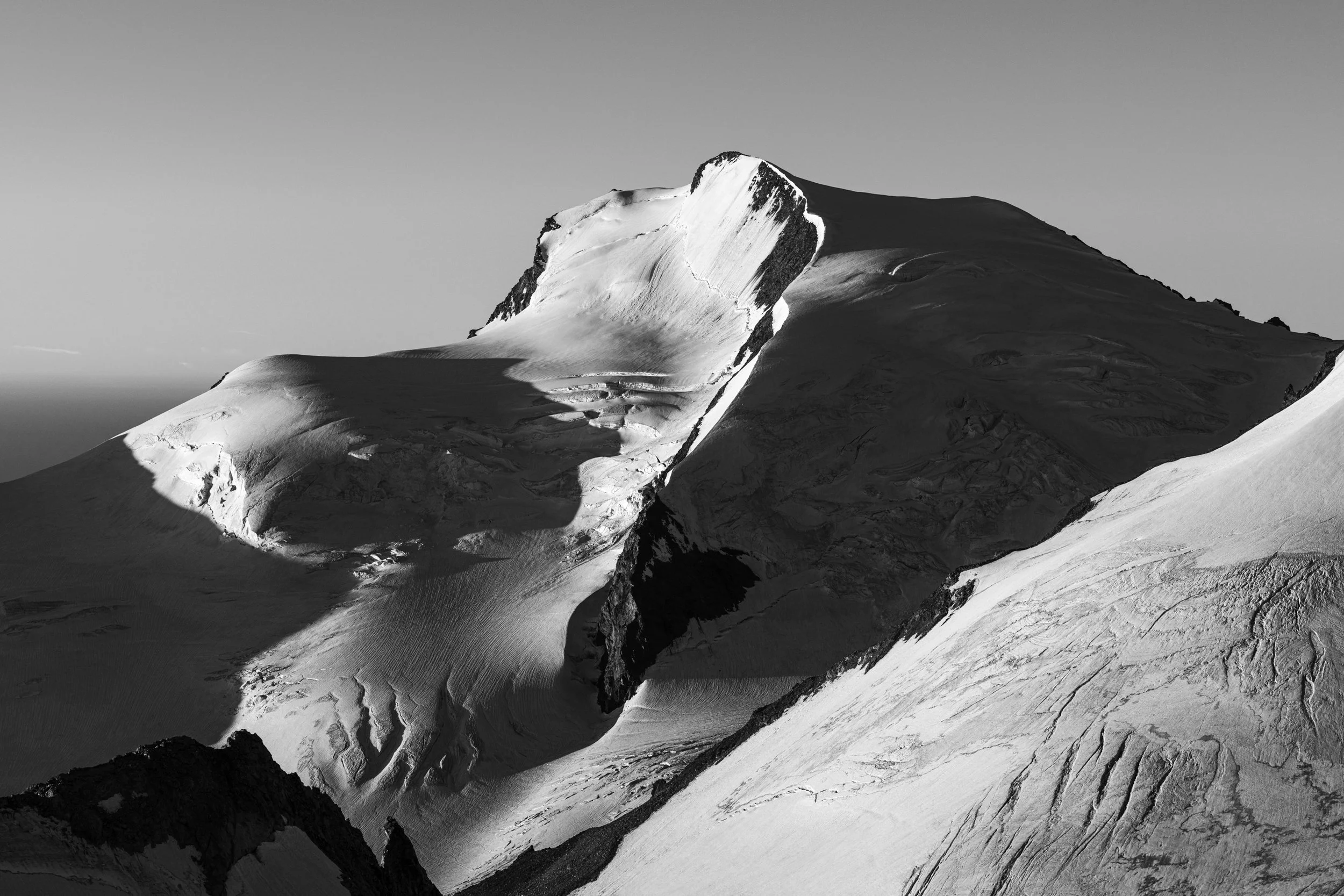 Strahlhorn and Glacier B&W