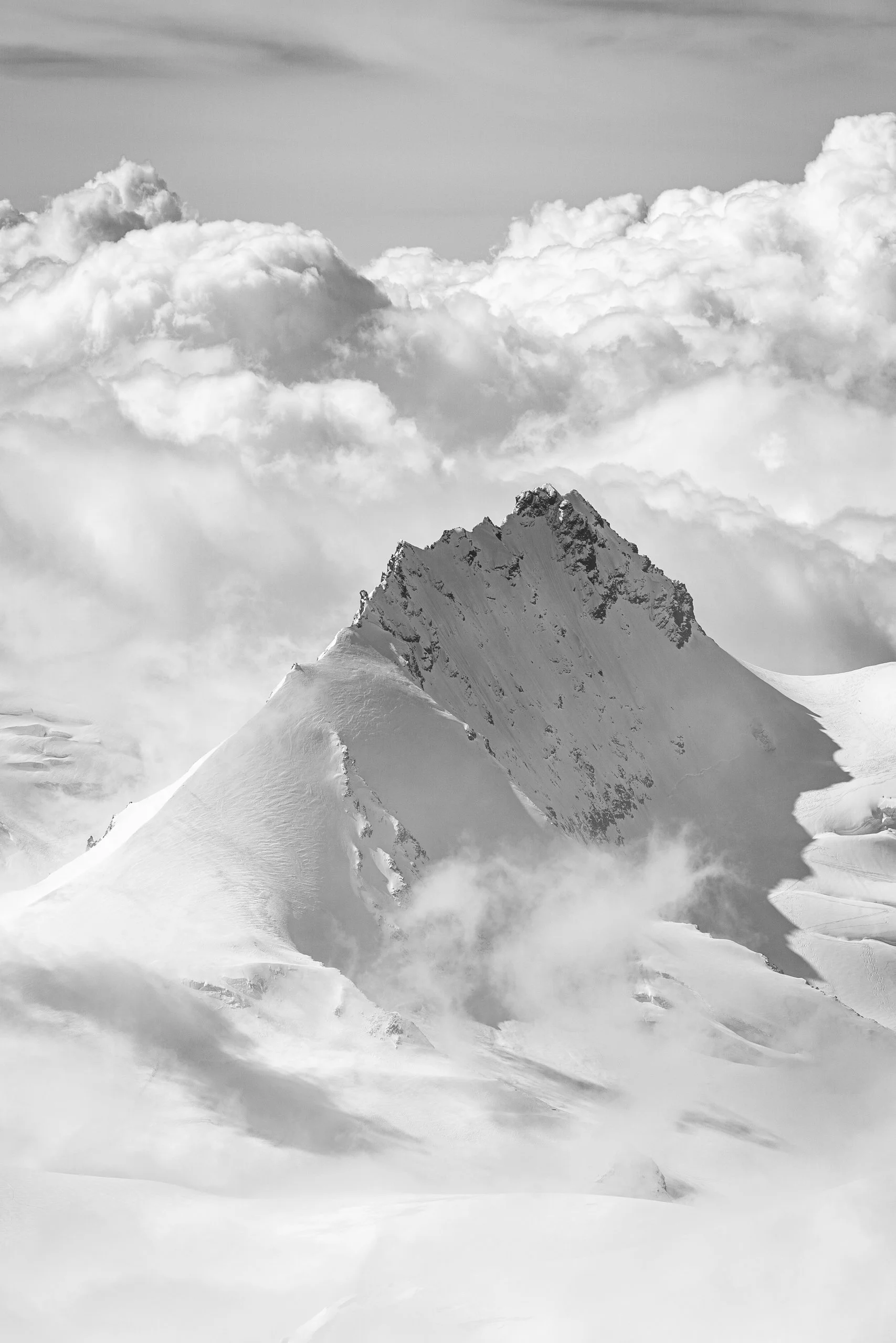 Rimpfischhorn with Cloud Background 