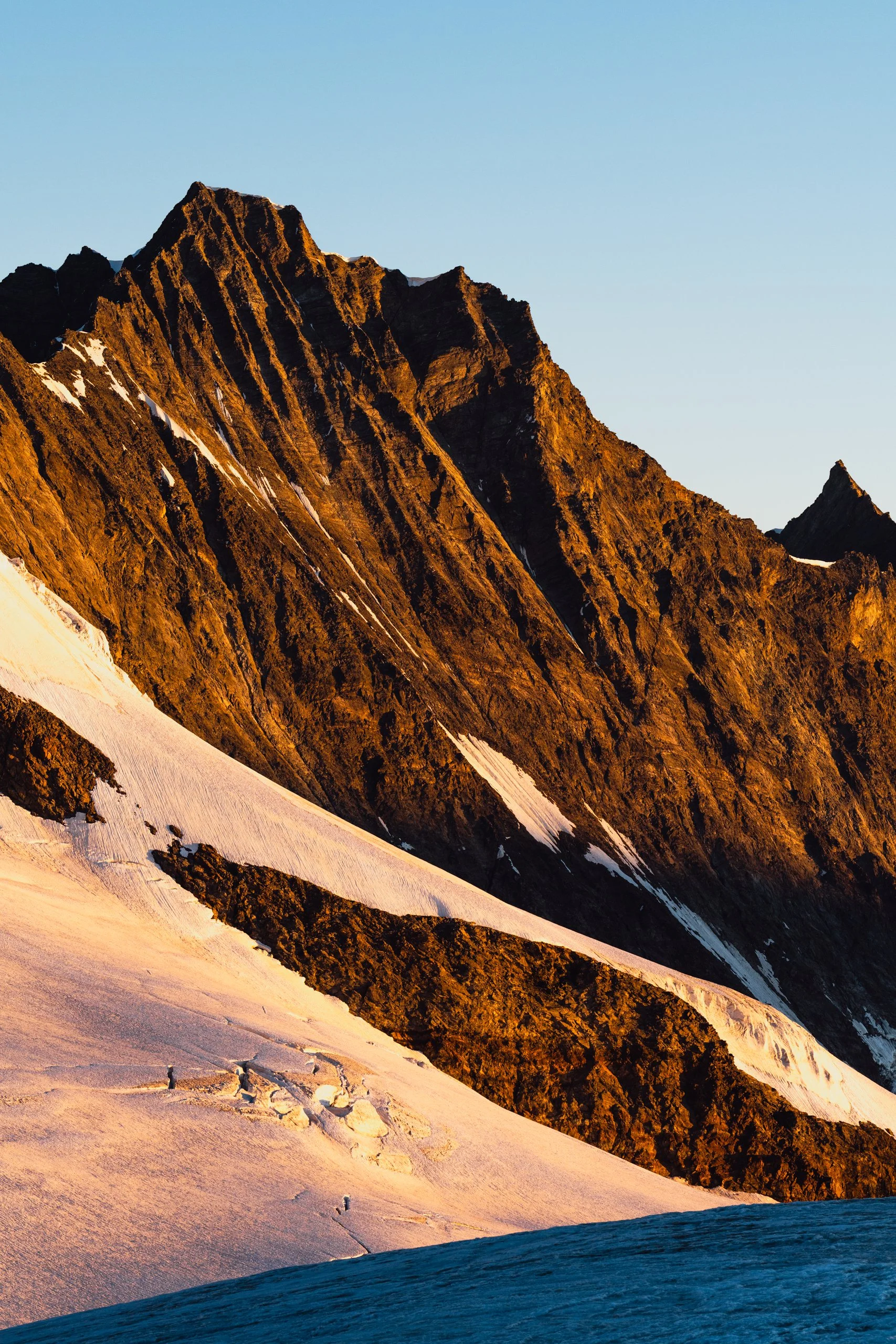 First Light on Dom and Nadelhorn