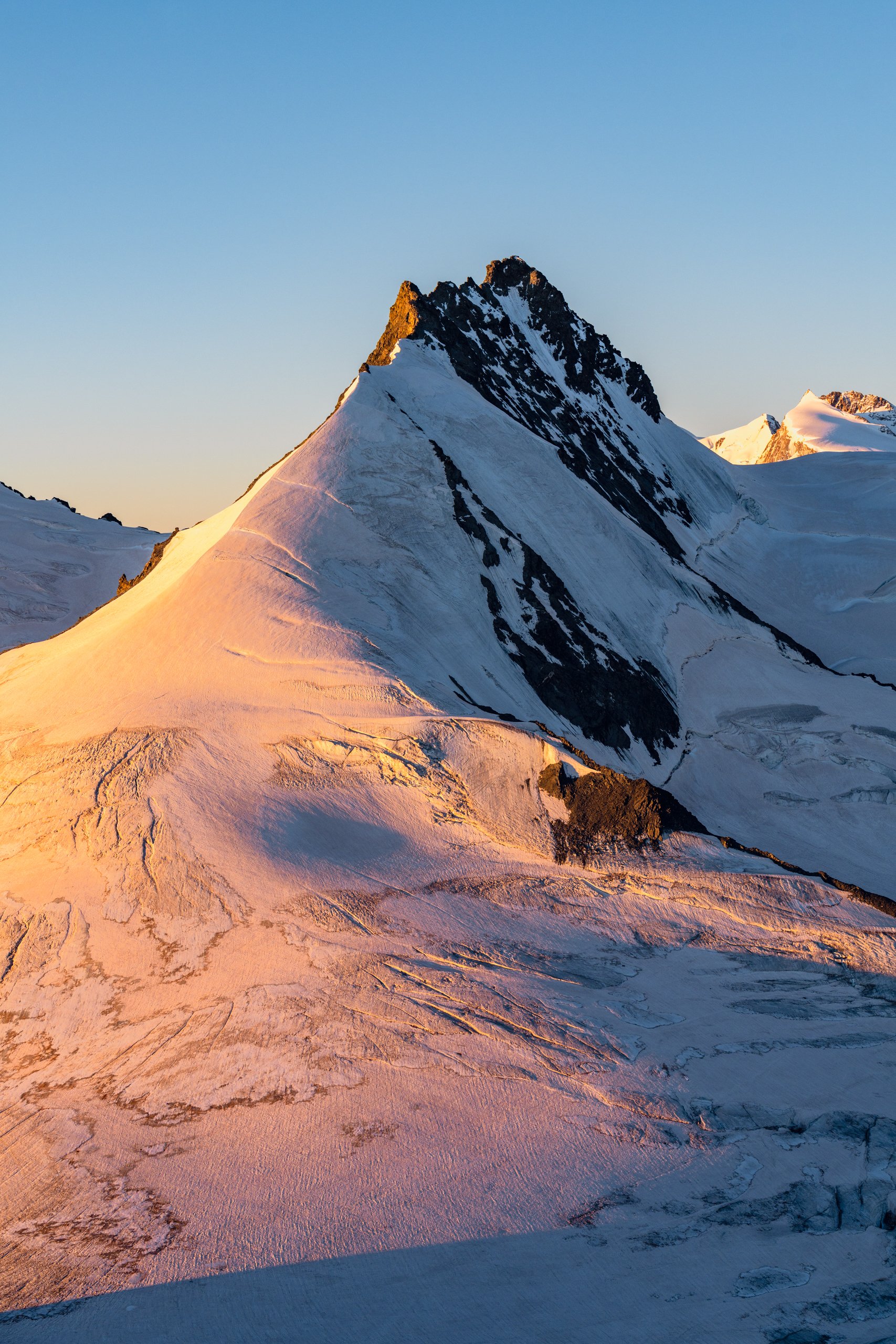 Rimpfischhorn and Monte Rosa