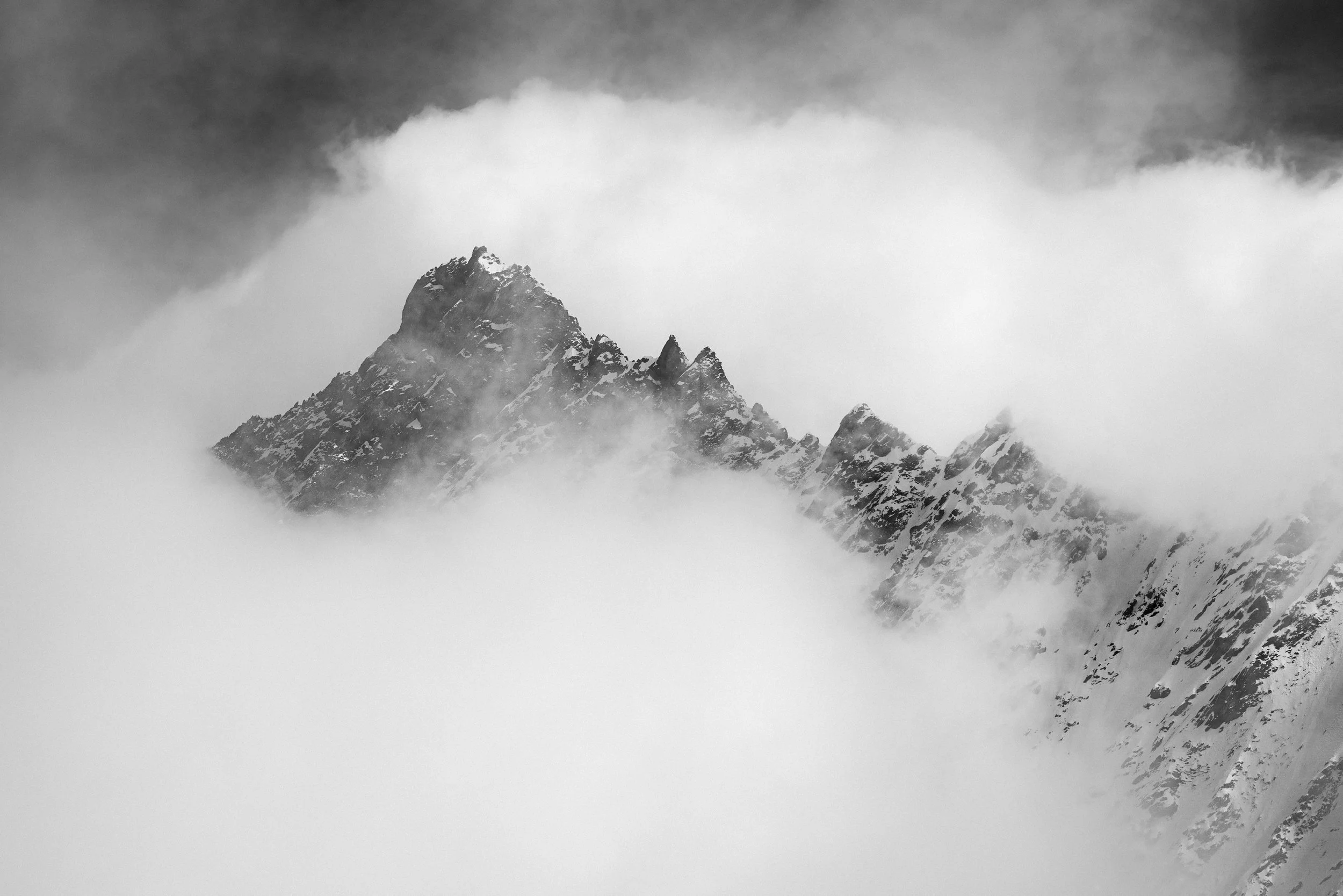 The Stormy Side of Nadelhorn B&W