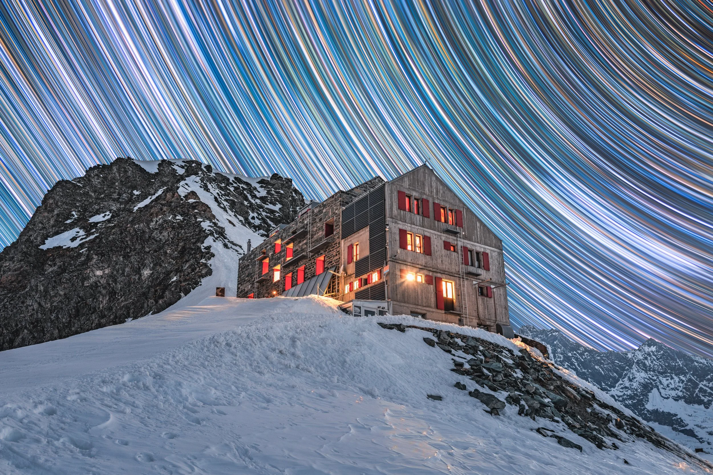 Britannia Hütte and Spinning Sky