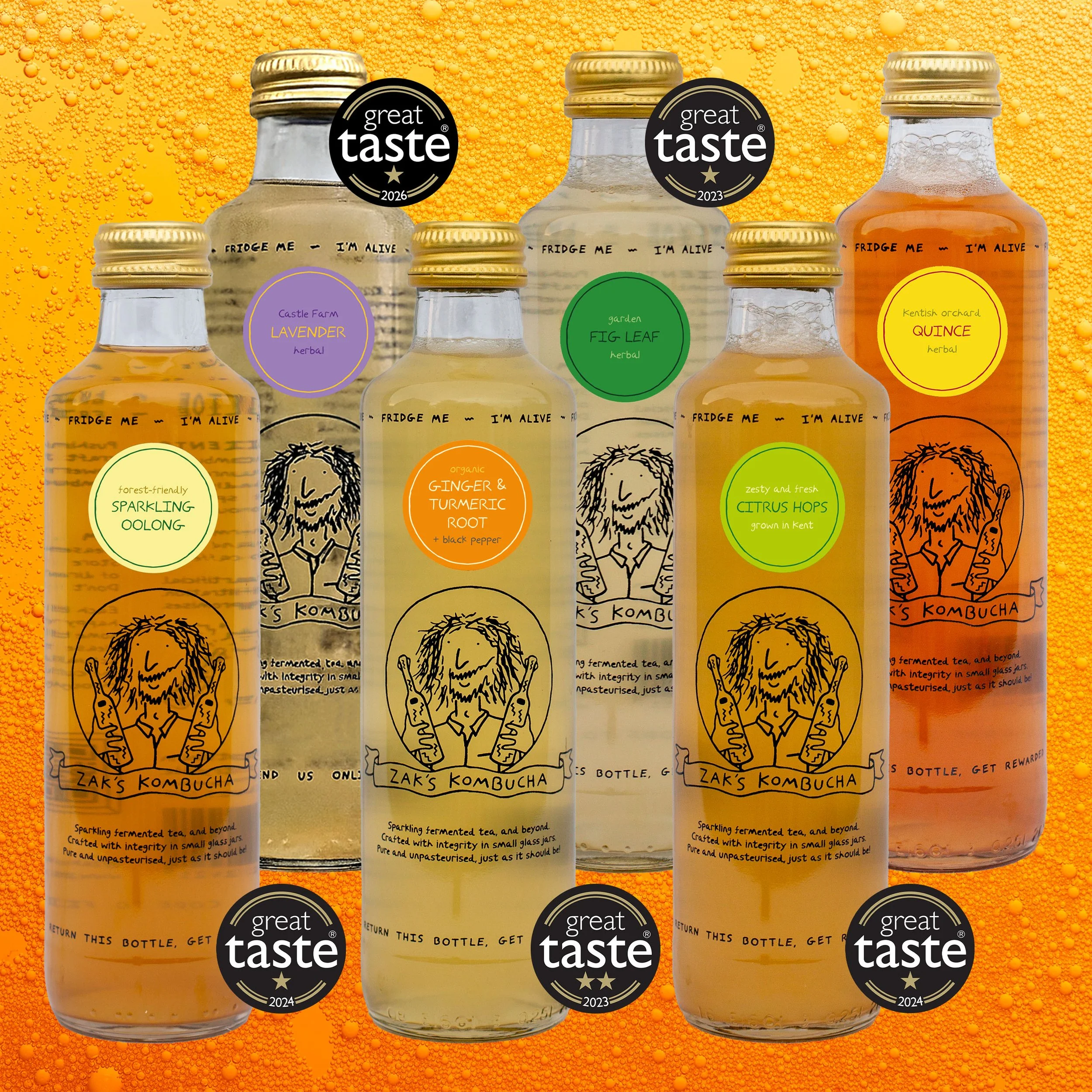 Case of Zak's Kombucha (250ml)