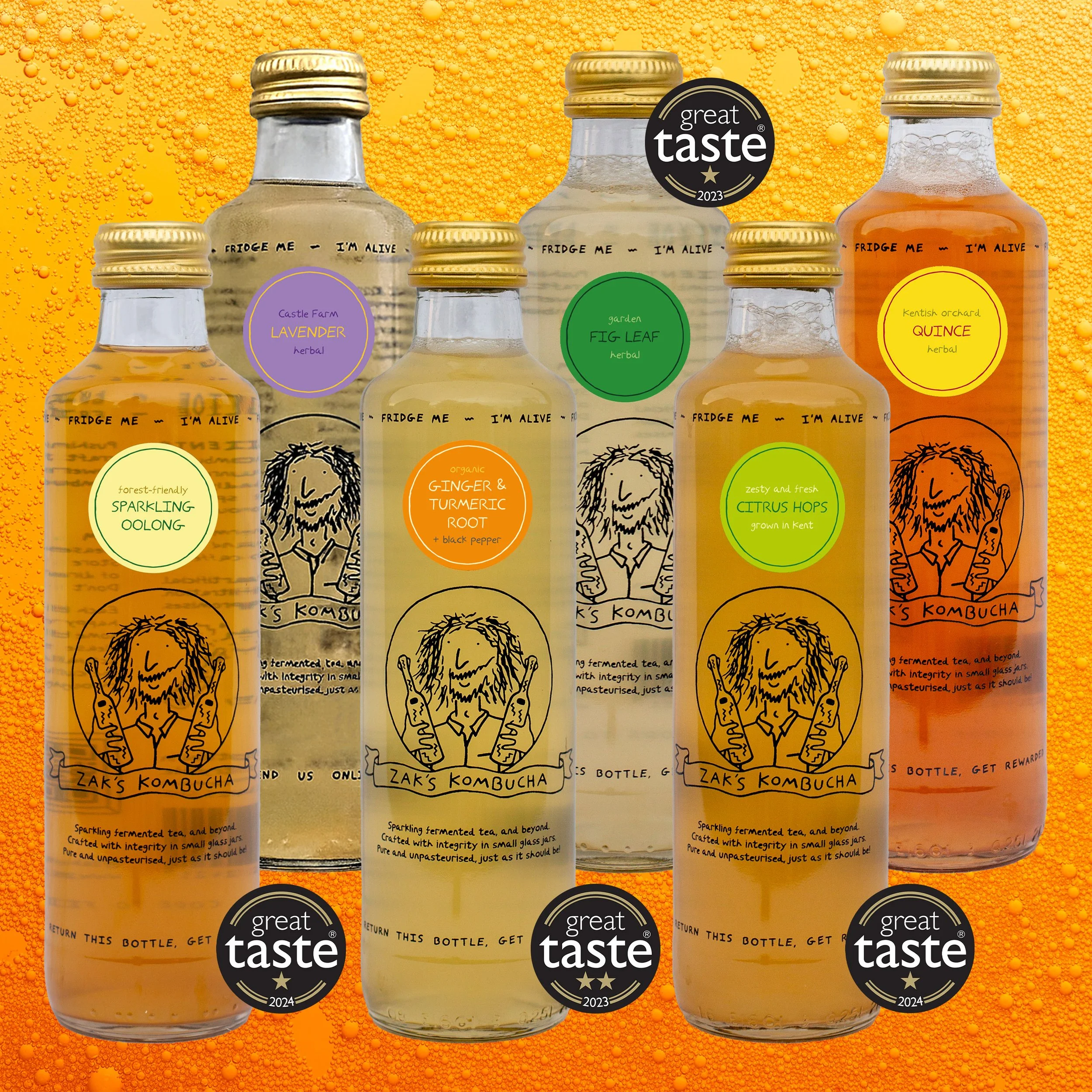 Case of Zak's Kombucha (250ml)