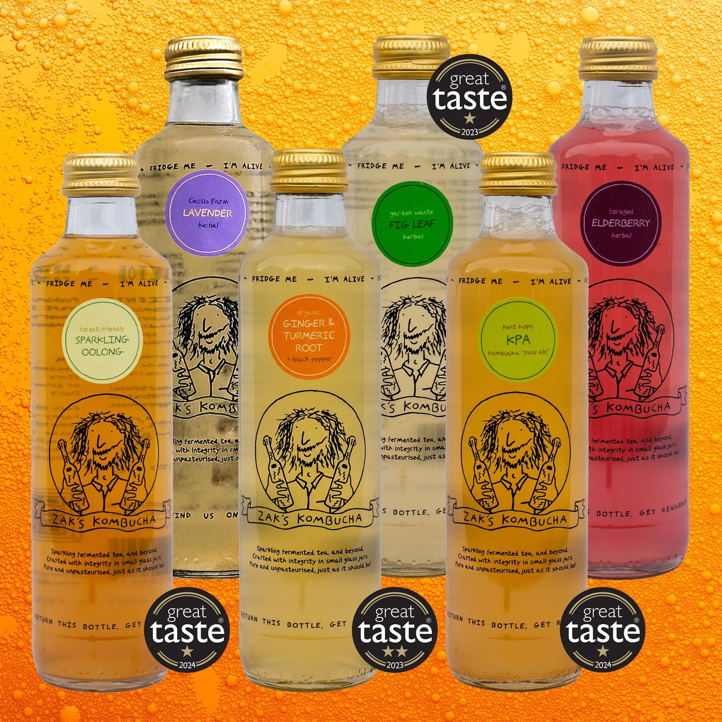 Case of Zak's Kombucha (250ml)