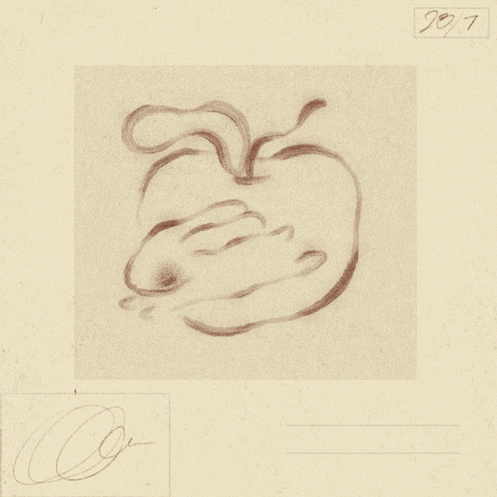 animation of a rabbit and an apple