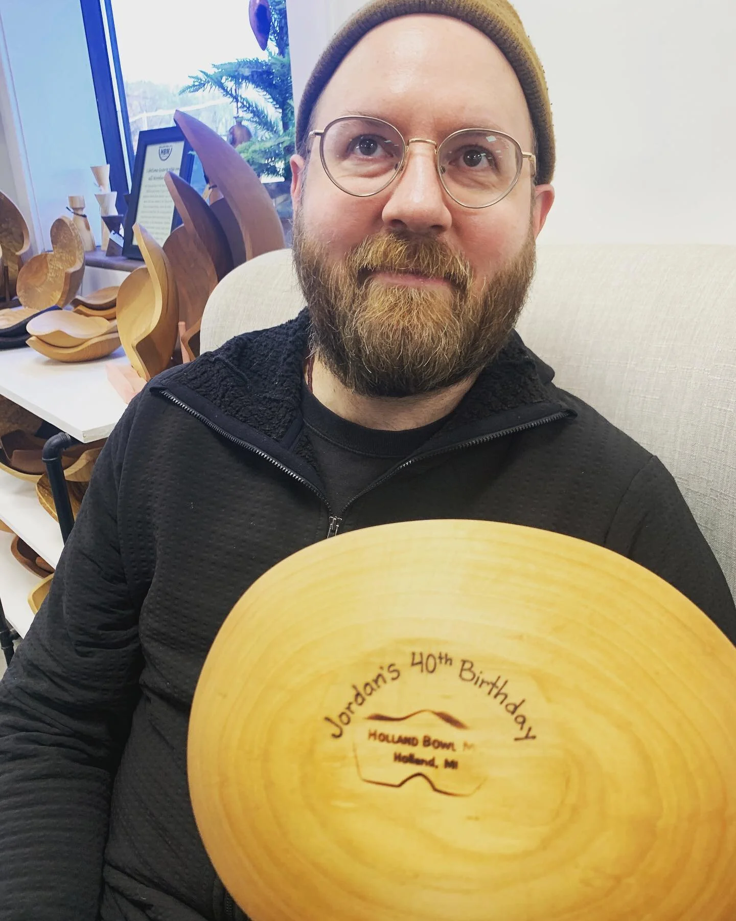 Why yes, we went to a wood bowl company factory tour to celebrate Jordan's 40th birthday! I love this man and his enduring committment to being himself. And now we have a great bowl. 😁&hearts;️