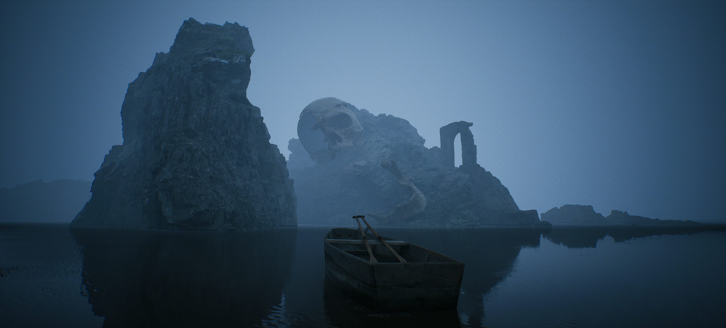 Echoes of the Forgotten, 2026. Environment created using Unreal Engine 5.7 and edited using Adobe Photoshop. 