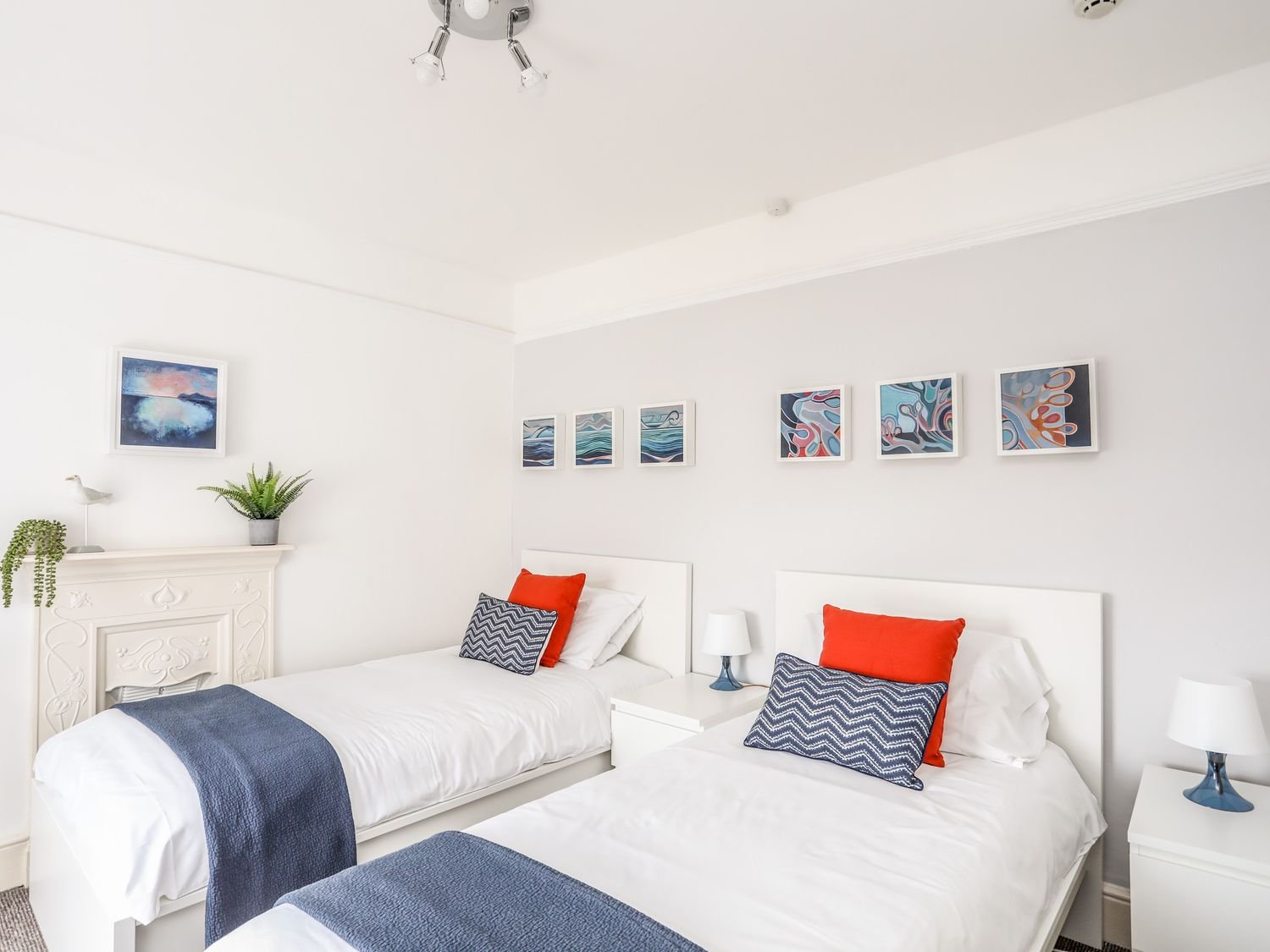 Room 4, twin with private family bathroom.