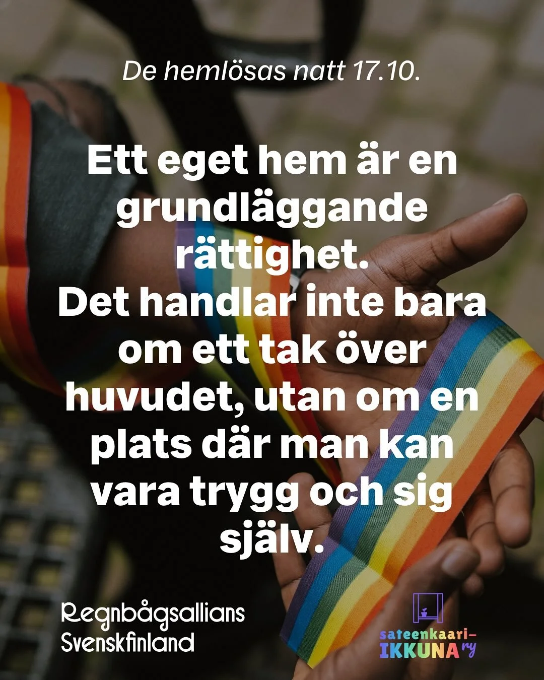 De hemlösas natt 17.10.2025 – Inget hem, ingen trygghet❤️‍🩹
Efter mer än tio år av positiv utveckling ökar hemlösheten igen i Finland. Risken berör allt fler – studerande, låginkomsttagare, barnf