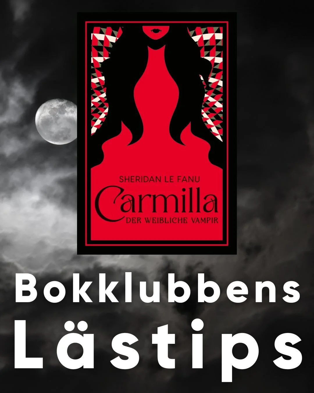 Bokklubbens l&auml;stips🌙

Carmilla
Djupt i de &ouml;sterrikiska skogarna bor den unga kvinnan Laura med sin sjuke far. De lever ett solit&auml;rt liv i sitt slott, tills natten de f&aring;r bes&ouml;k av den mystiska och vackra Carmilla. Deras nya 