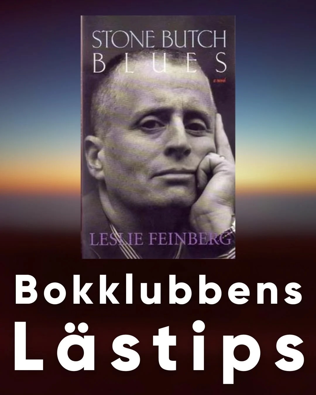 Bokklubbens l&auml;stips🏳️&zwj;🌈

Stone Butch Blues av Leslie Feinberg handlar om butchen Jess Goldbergs liv, relationer och identitet. Genom Jess ber&auml;ttelse f&aring;r l&auml;saren ta del av en m&aring;ngfacetterad och intersektionell historia