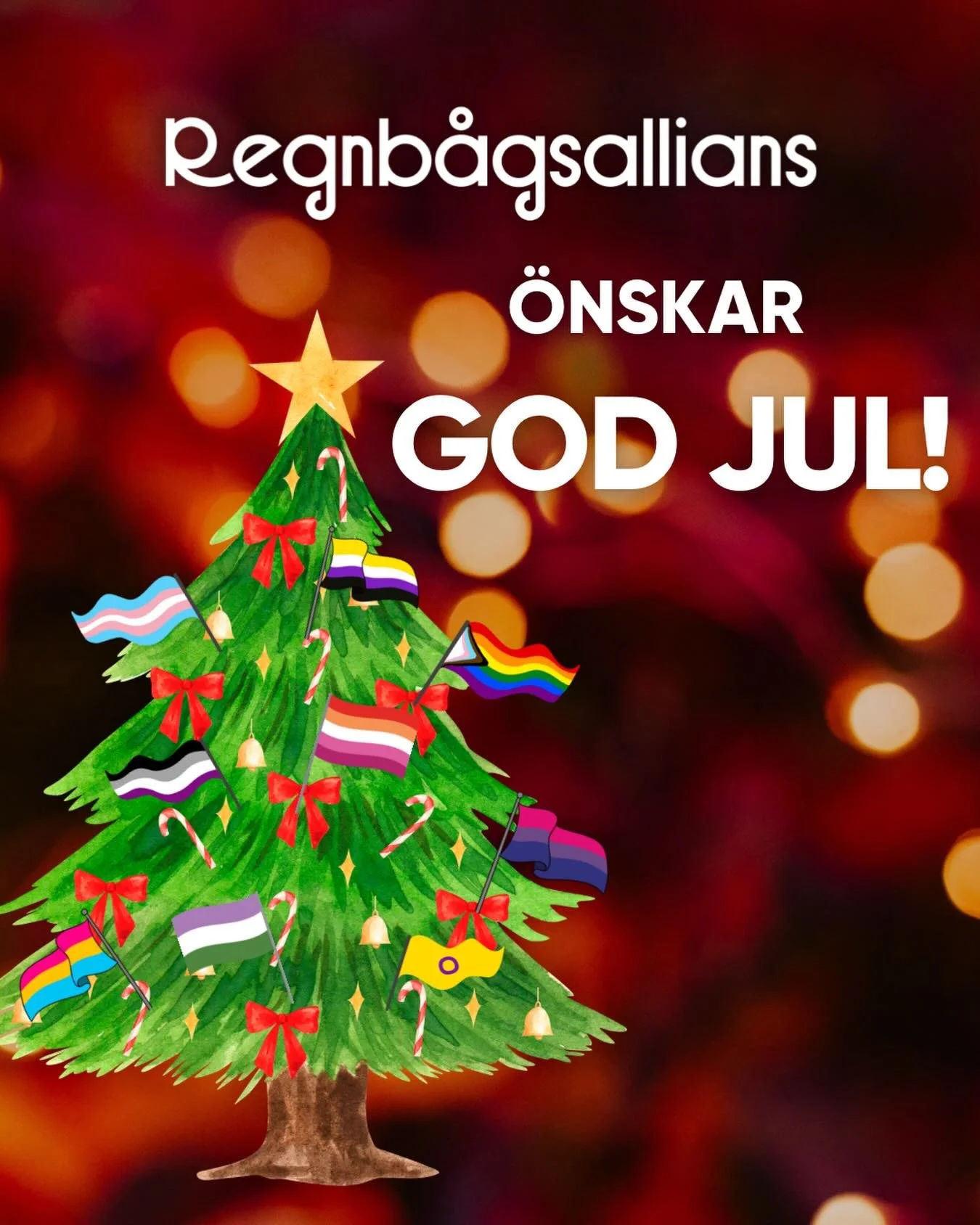 God Jul &ouml;nskar Regnb&aring;gsallians🎄

🌈Vi tackar alla samarbetspartners, medlemmar, volont&auml;rer och evenemangsdeltagare f&ouml;r detta &aring;r! 

Ta hand om er och varandra! 💕