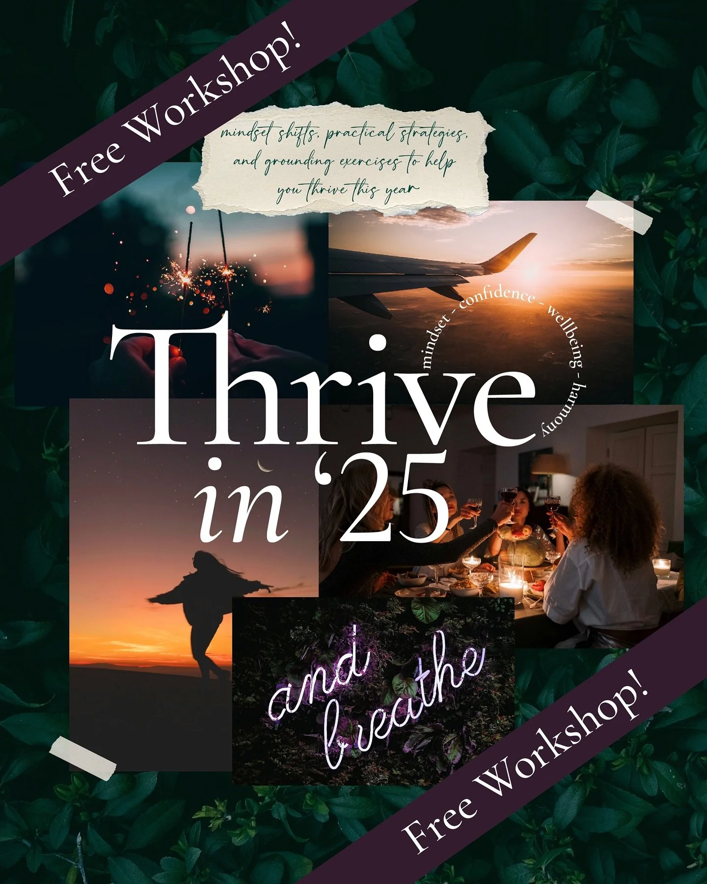 Comment &ldquo;THRIVE&rdquo; to save your spot or visit the link in my bio! 

This workshop is for you if you&rsquo;re ready to reset, bring in more of what lights you up and start making a change whilst keeping yourself grounded and feeling good! 

