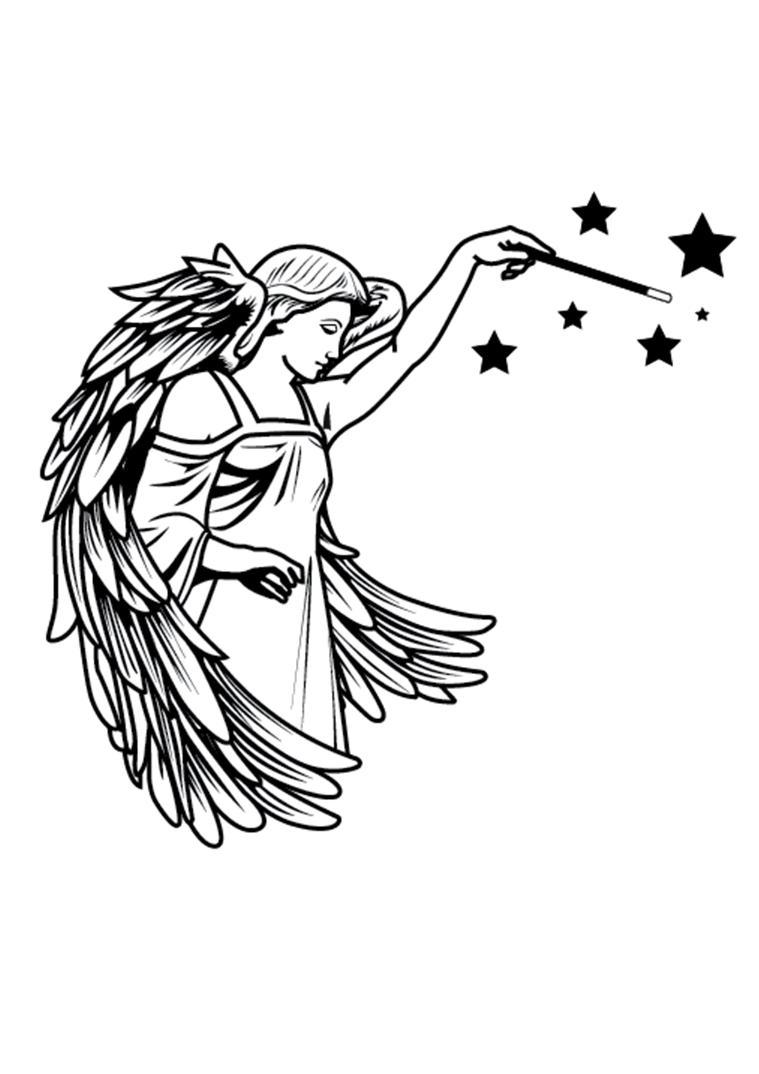 Angel logo design commission. Illustrator