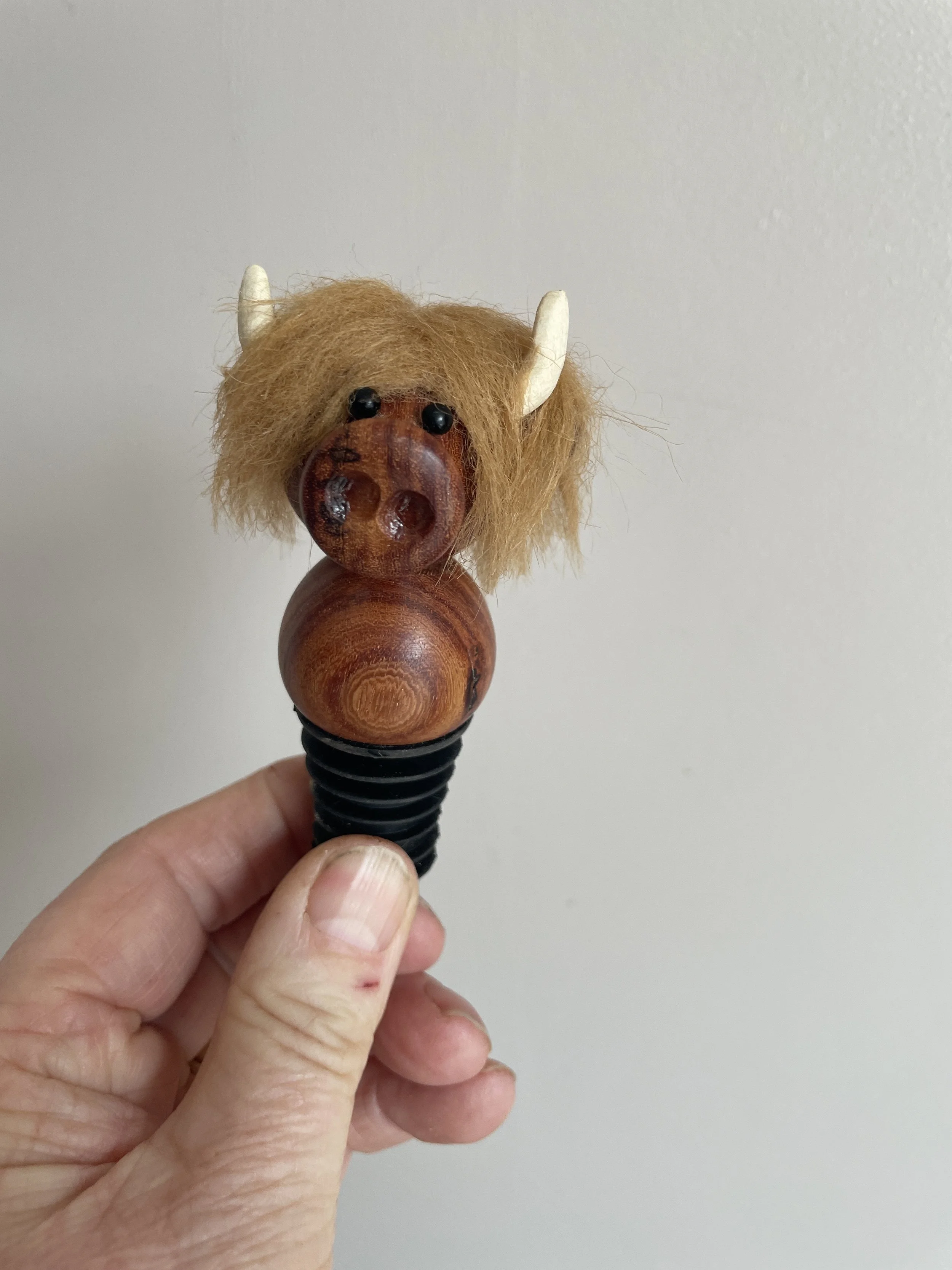 Boris the bottle stopper highland cow