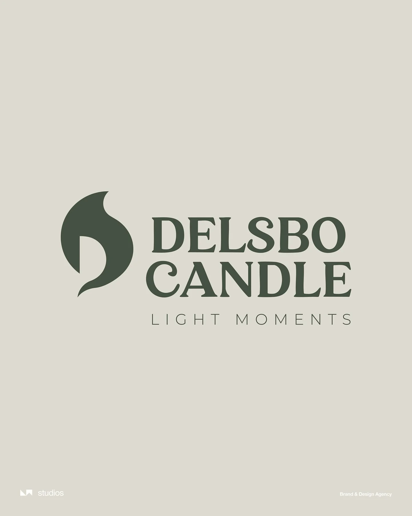 Rebrand Proposal for Delsbo Candle. A hidden D resting in the candle flame. A subtle detail that reveals itself with time. The identity draws on warm, natural tones to reflect the brands values. 

#rebrand #branding #brandidentity #logodesign #brandd