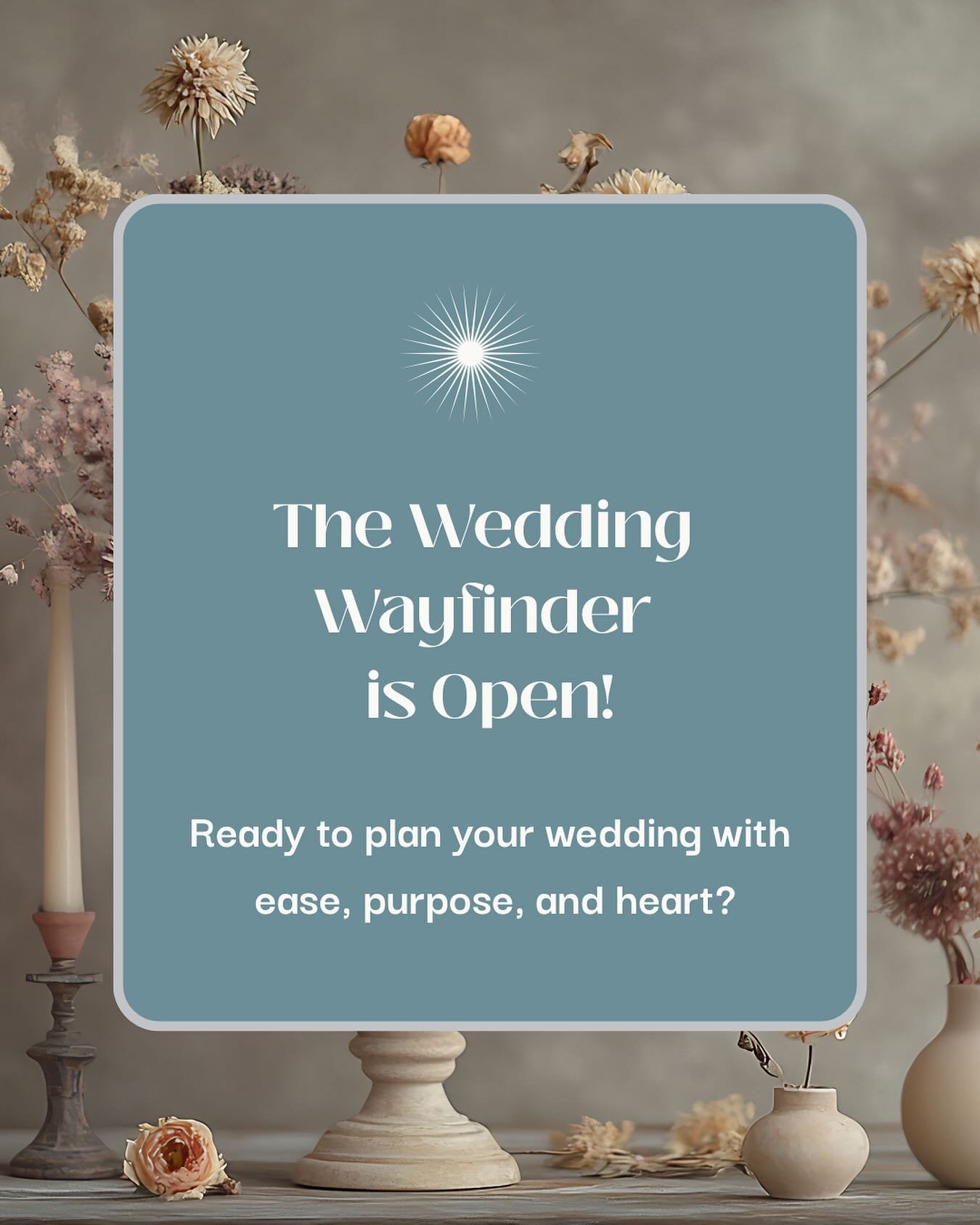 A New Way to Begin Your Wedding Journey

Today, I&rsquo;m beyond excited to open the doors to The Wedding Wayfinder &mdash; a soulful, spacious coaching series for newly engaged couples who want to build their wedding with intention, not overwhelm. 
