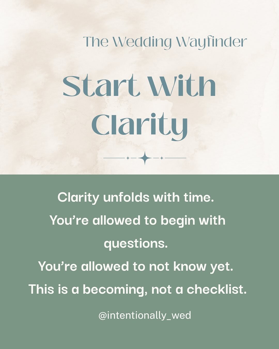 If you&rsquo;re just starting your wedding planning journey, here&rsquo;s something I want you to know&hellip;

Clarity is everything.

When you begin with a strong foundation, your values, your vision, your &ldquo;why&rdquo;, the whole process start