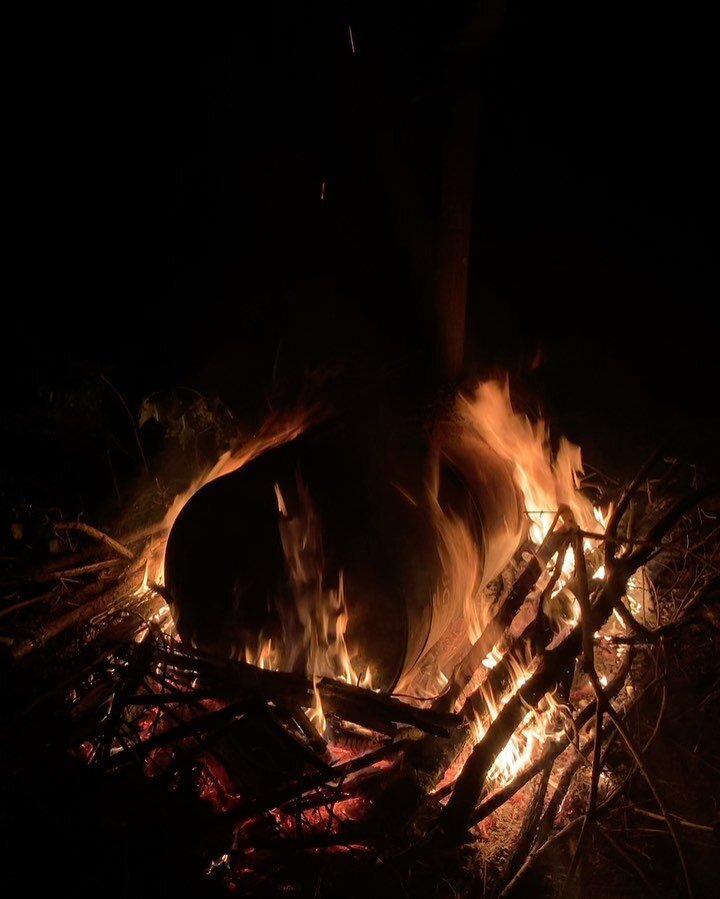 Process of producing charcoal for &lsquo;Nights in the Forest&rsquo; and &lsquo;Burnt Out&rsquo; 2022