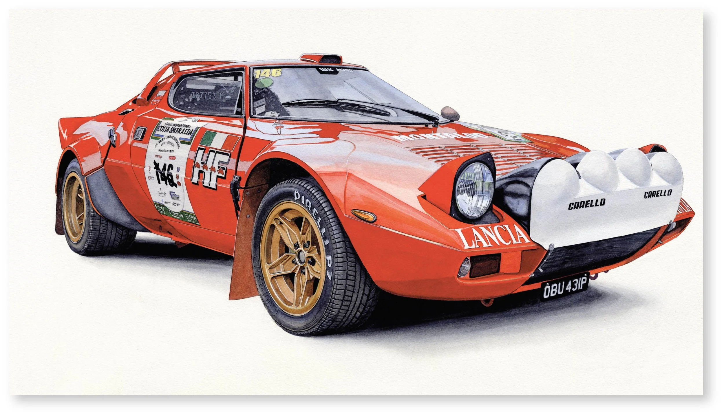 Lancia Stratos HF - Watercolour