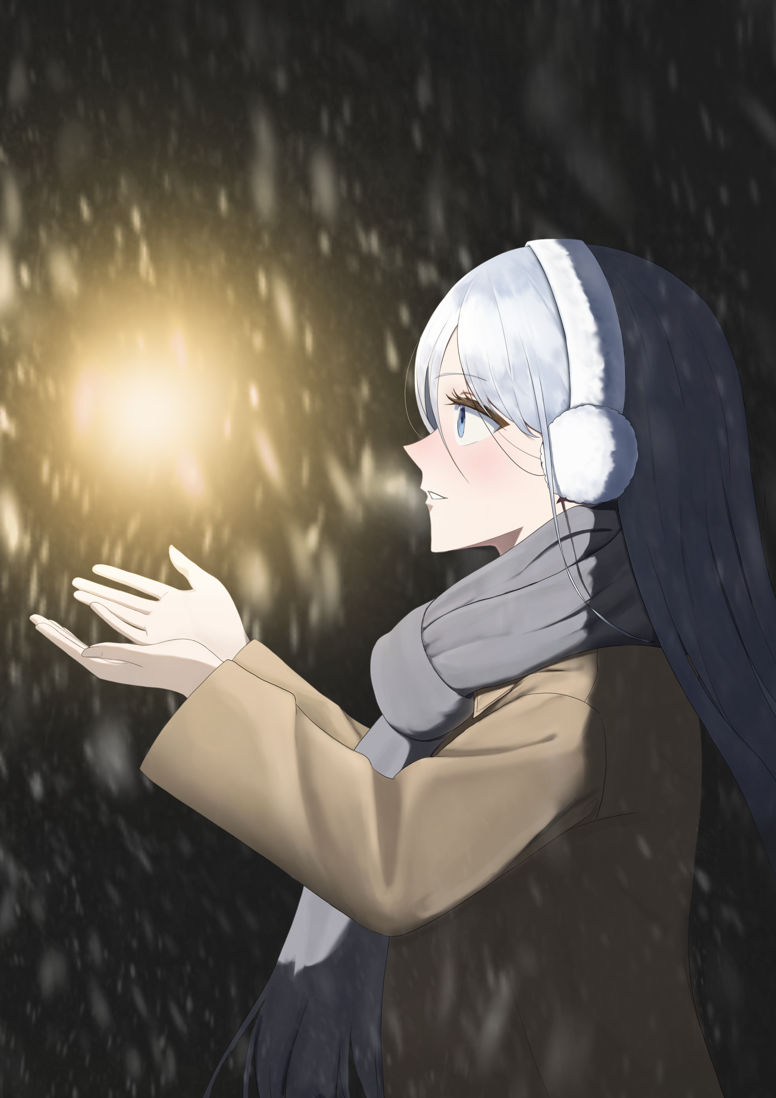 Girl Seeking a Warm Light in Winter (69)