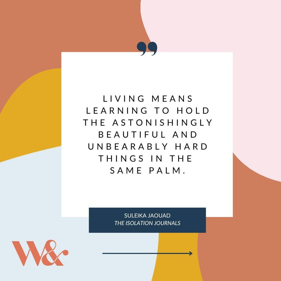 At WFS workshops and retreats, you'll often hear us say, &quot;Silence is also a member of our group.&quot; For those of you holding something astonishingly beautiful or unbearably hard right now, we want to offer you the same space and silence to pr