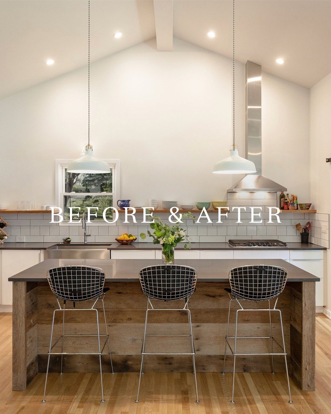 BEFORE &amp; AFTER | Mid-Century Ranch, Asheville⁠
⁠
This quintessential ranch home was gracefully renovated and reconfigured to ensure the rooms made the most sense for how this young family would use them. It is a beautiful home to be lived in, not